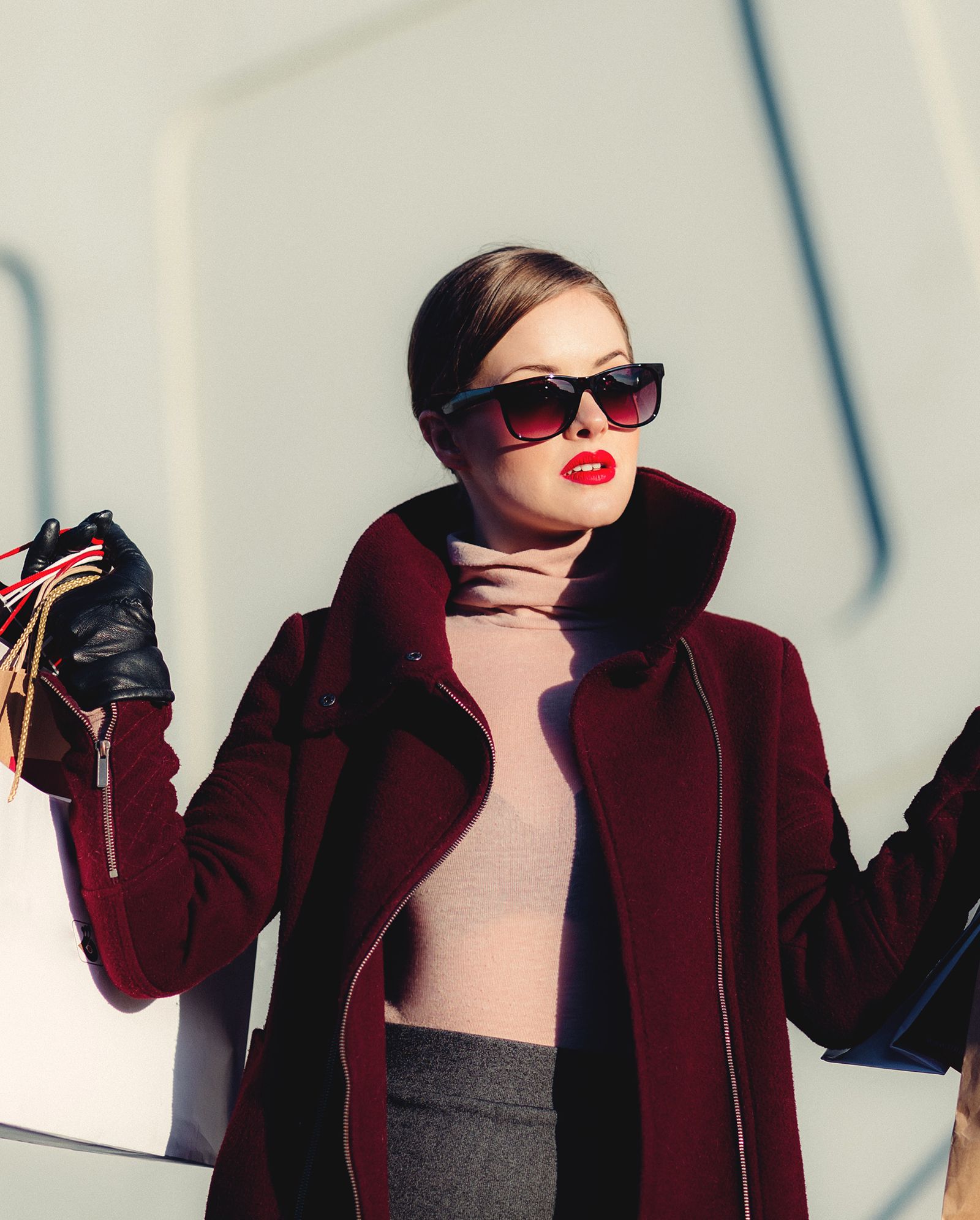 Stylish Girl with Shopping with Shopping Bags Stylish Girl with Shopping with Shopping Bags