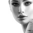 Black and white close-up of a woman with glowing skin, inspired by facials in Nassau County, NY.